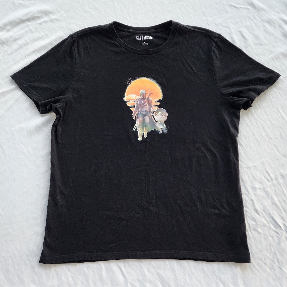 GAP Star Wars Mandalorian Grogu Graphic Tee Black Men’s Large